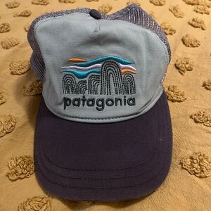 Patagonia Trucker Hat Blue Purple OS Embroidered Mesh Back Adjustable Snapback
